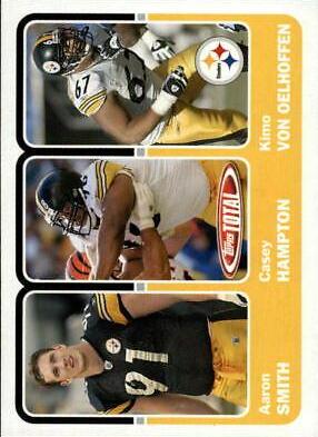 Aaron Smith, Casey Hampton, Kimo von Oelhoffen #355 Football Cards 2003 Topps Total