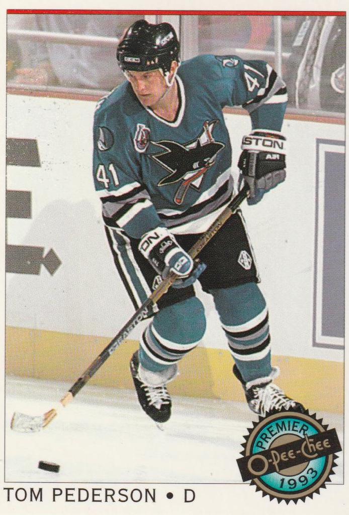 Tom Pederson #33 Hockey Cards 1993 O-Pee-Chee Premier
