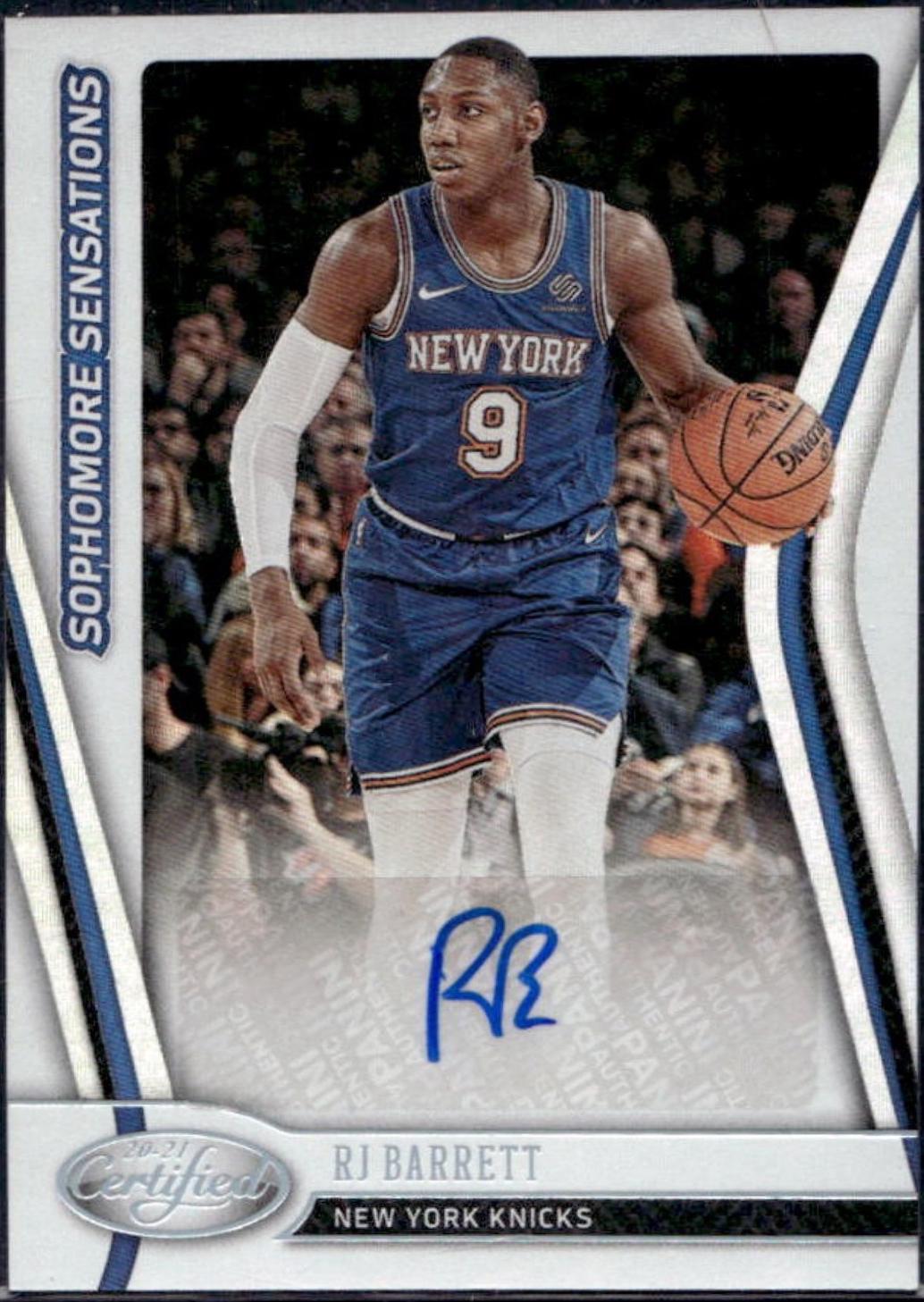 RJ Barrett #SSA-RJB 2020-21 Panini Certified Basketball Sophomore Sensations Autographs
