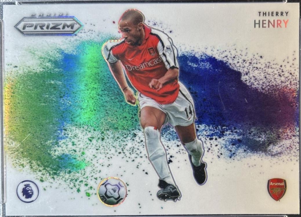 Thierry Henry #25 2022 Panini Prizm Premier League Color Blast