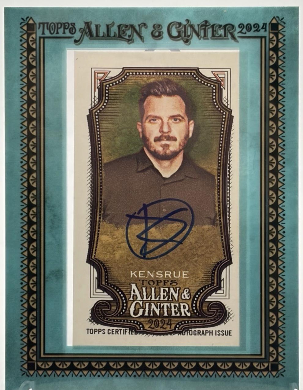 Dustin Kensrue #MA-DKEN 2024 Topps Allen & Ginter X Framed Mini Autograph Baseball