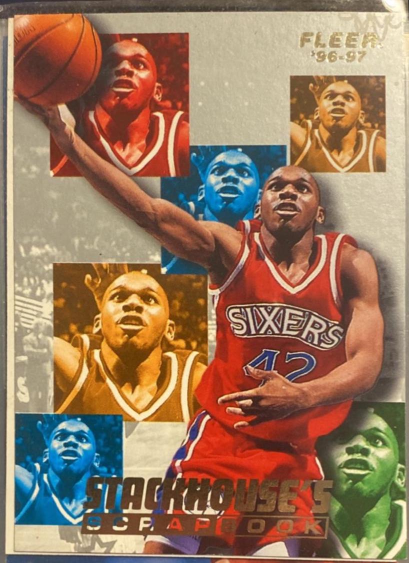 Jerry Stackhouse #S-9 Basketball Cards 1996 Fleer Stackhouse Scrapbook