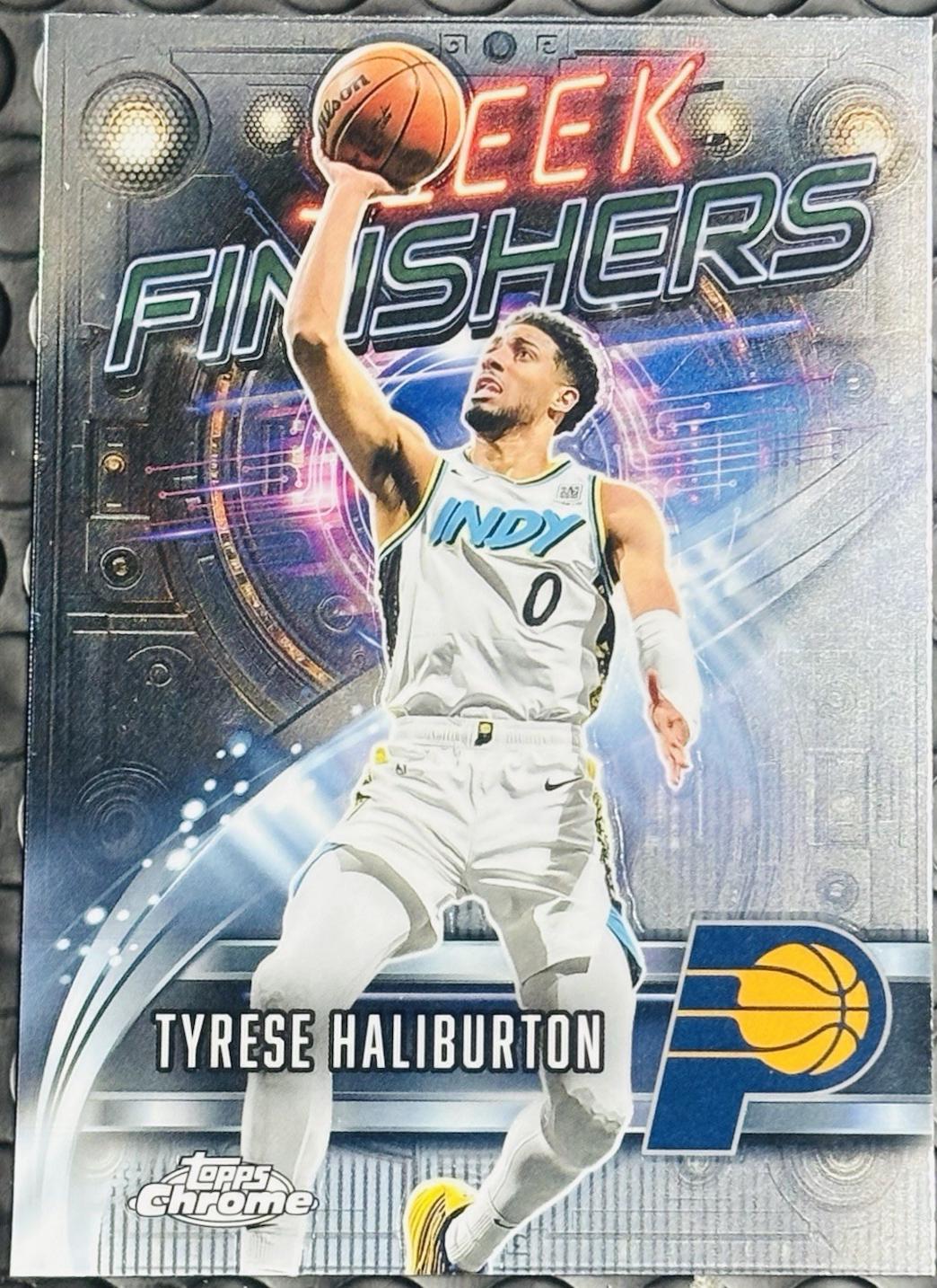2025 Topps Chrome Sleek Finishers Tyrese Haliburton #SF-15 card