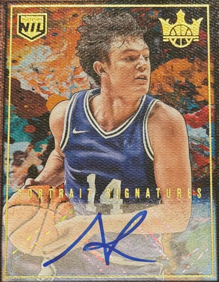 Nikolas Khamenia #25 2025-26 Panini Court Kings Basketball Portrait Signatures