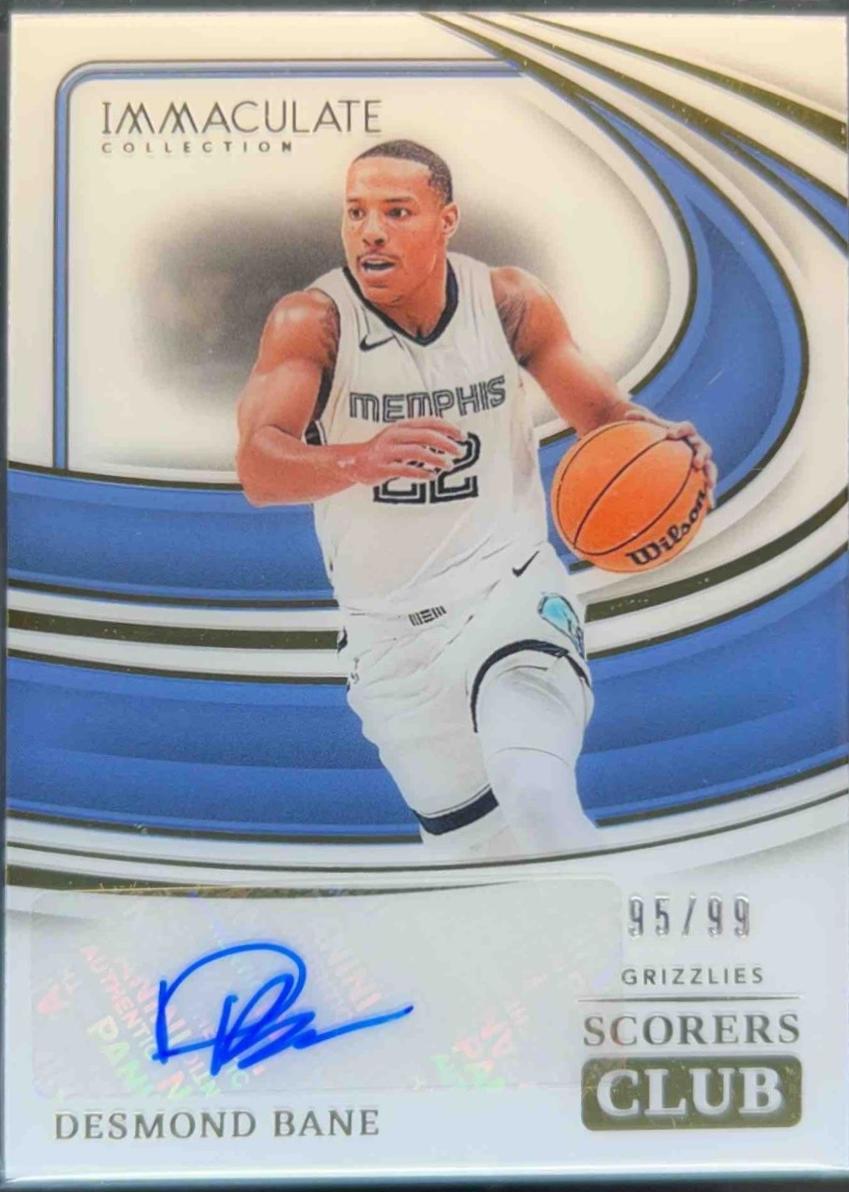 Desmond Bane #6 Basketball Cards 2023 Panini Immaculate Scorers Club Signatures