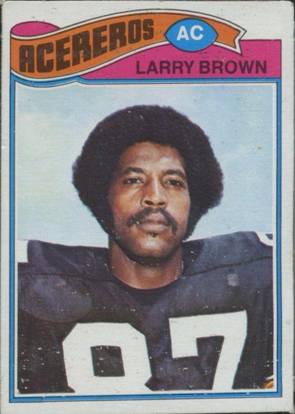 Larry Brown #51 1977 Topps Mexican Football