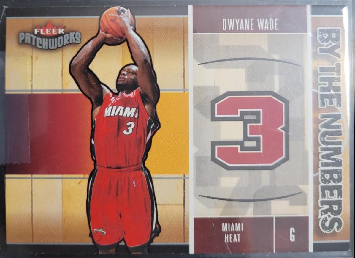 Dwyane Wade #5 of 15 BTN Basketball Cards 2003 Fleer Patchworks By the Numbers