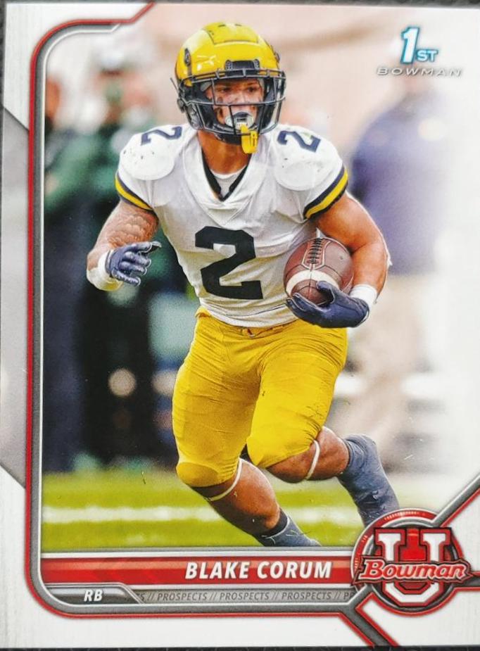 Blake Corum #54 Football Cards 2021 Bowman University