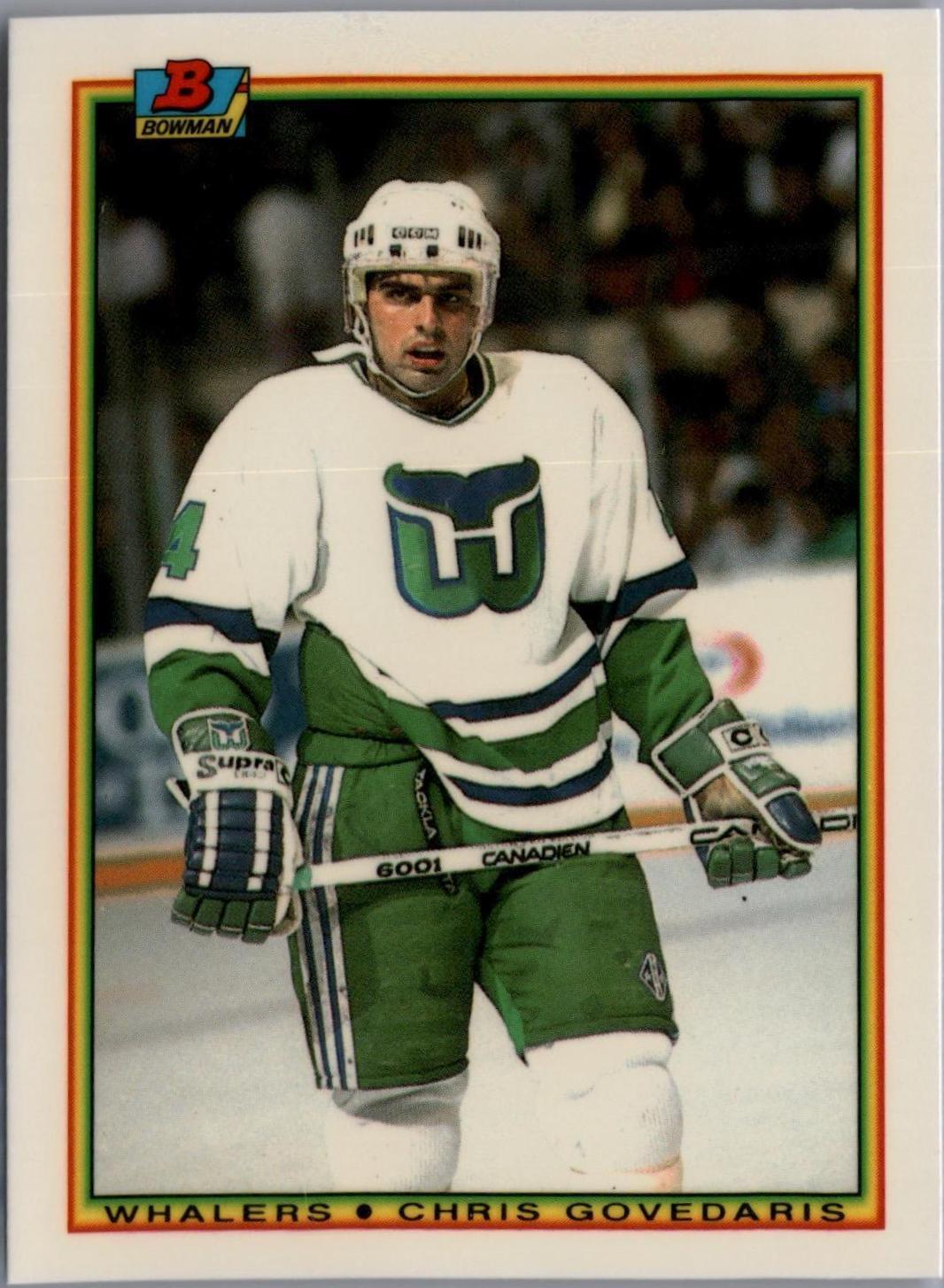 Chris Govedaris #259 Hockey Cards 1990 Bowman Tiffany