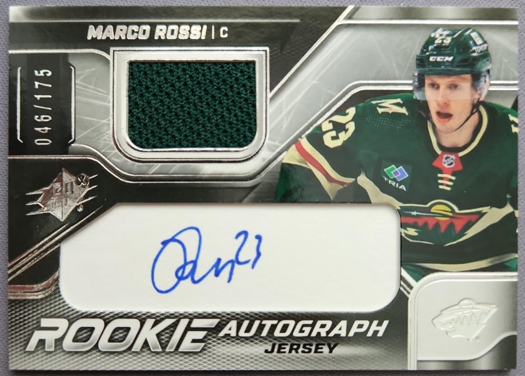 Marco Rossi #MR 2022 Spx Rookie Autographs Hockey