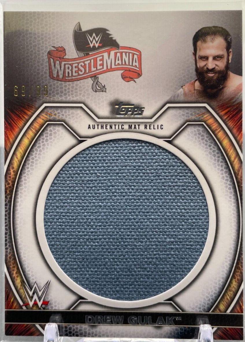 Drew Gulak #M-DG Wrestling Cards 2021 Topps WWE Undisputed Superstar Mat Relics