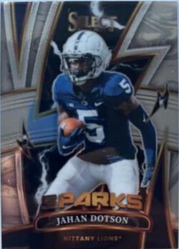 Jahan Dotson #SPJD Football Cards 2022 Panini Select Draft Picks Sparks