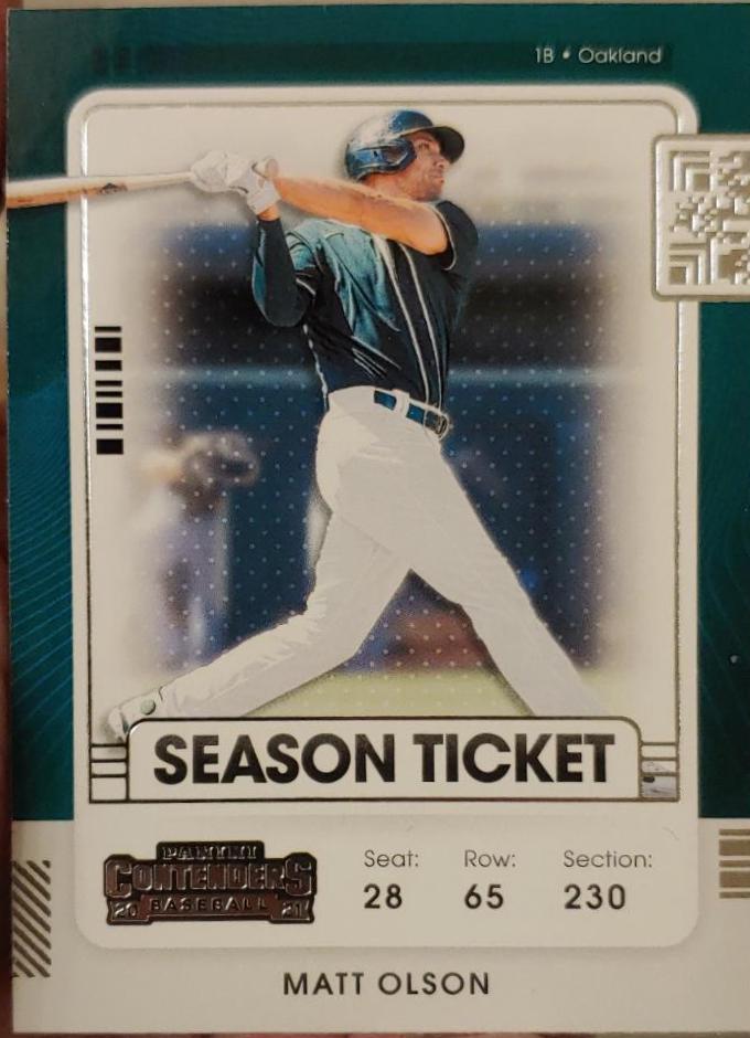Matt Olson #47 Baseball Cards 2021 Panini Contenders
