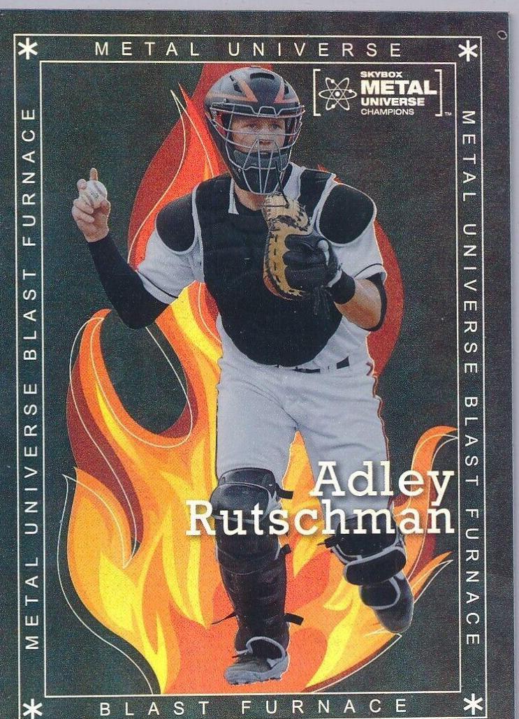Adley Rutschman #16 Baseball Cards 2021 Skybox Metal Universe Champions Blast Furnace