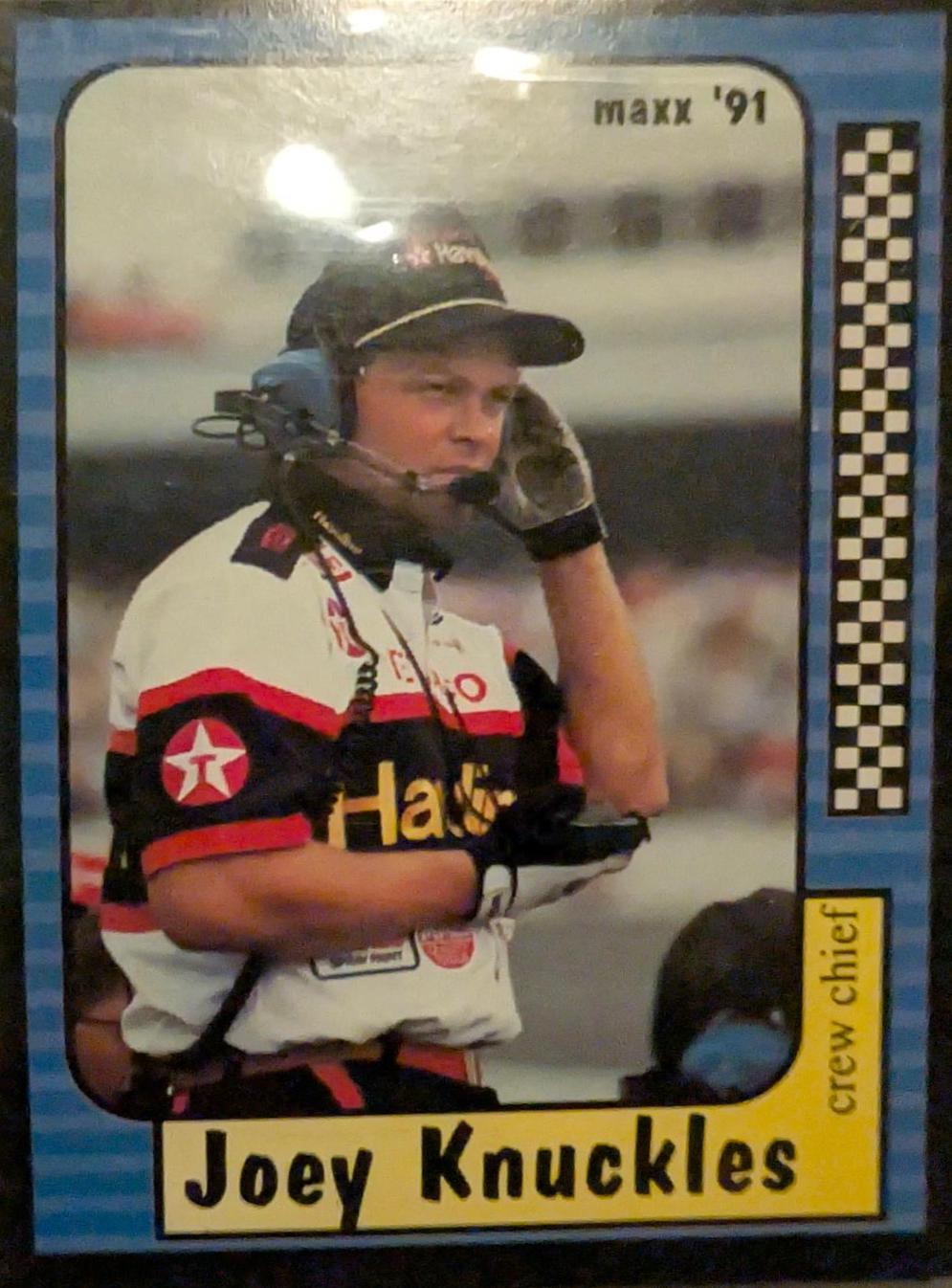 Joey Knuckles #16 Racing Cards 1991 Maxx