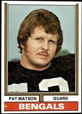Pat Matson #9 Football Cards 1974 Topps