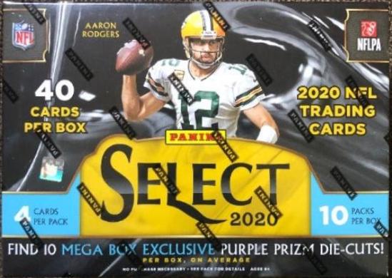 Mega Box Football Cards 2020 Panini Select