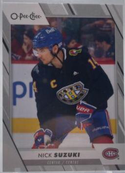 Nick Suzuki #18 Hockey Cards 2023 O-Pee-Chee Pregame Warm-Up Jersey Photo