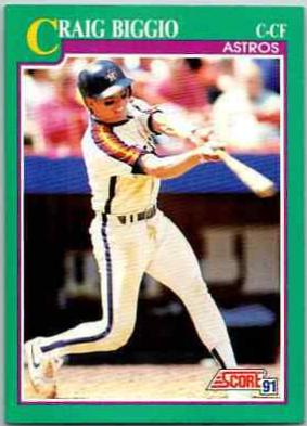 Craig Biggio #161 Baseball Cards 1991 Score