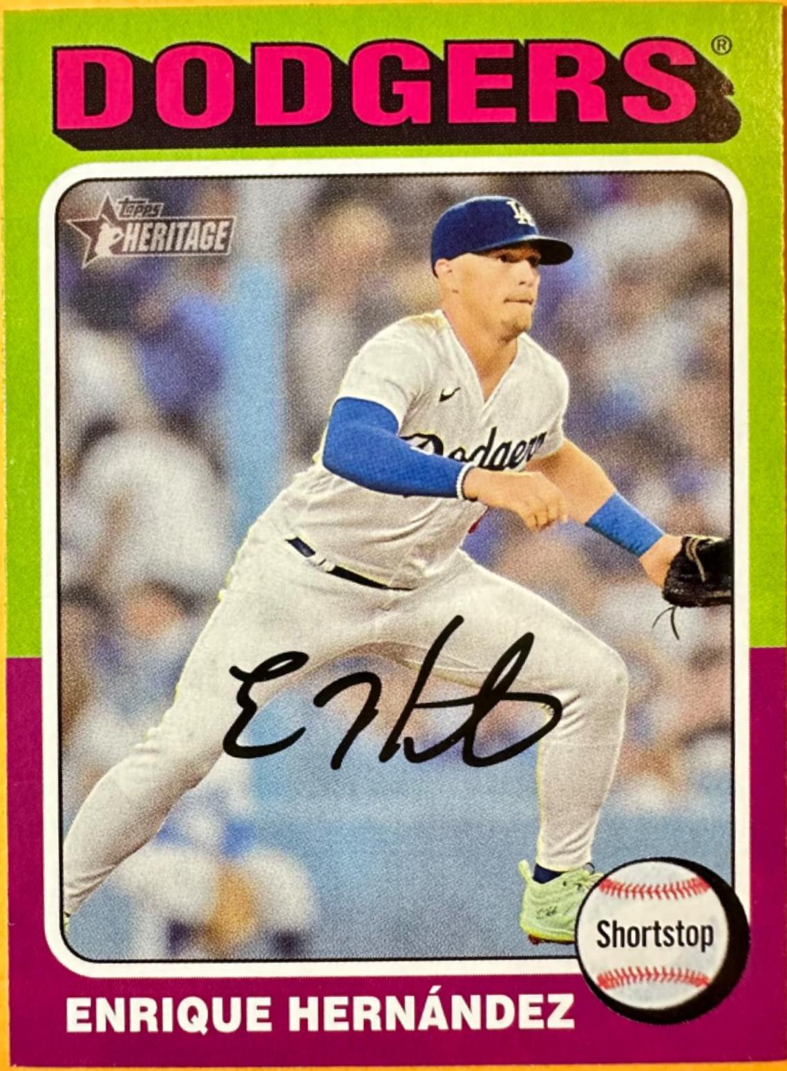 Enrique Hernandez #475 Baseball Cards 2024 Topps Heritage