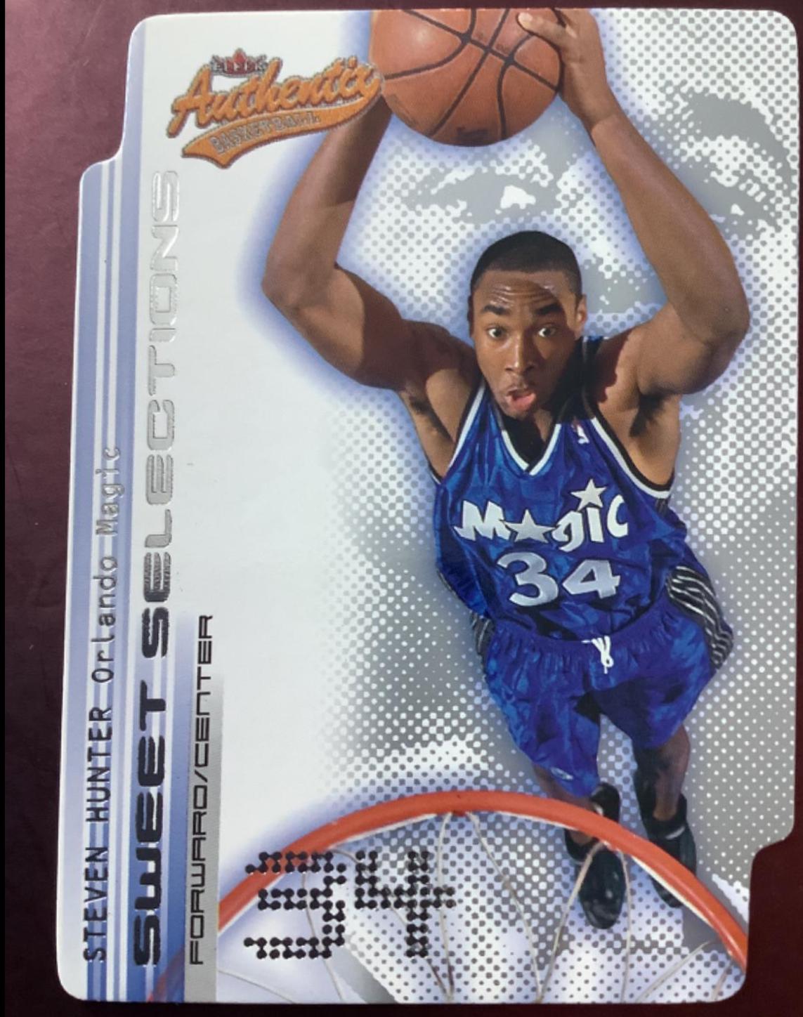 Steven Hunter #15 of 15 Basketball Cards 2001 Fleer Authentix Sweet Selections