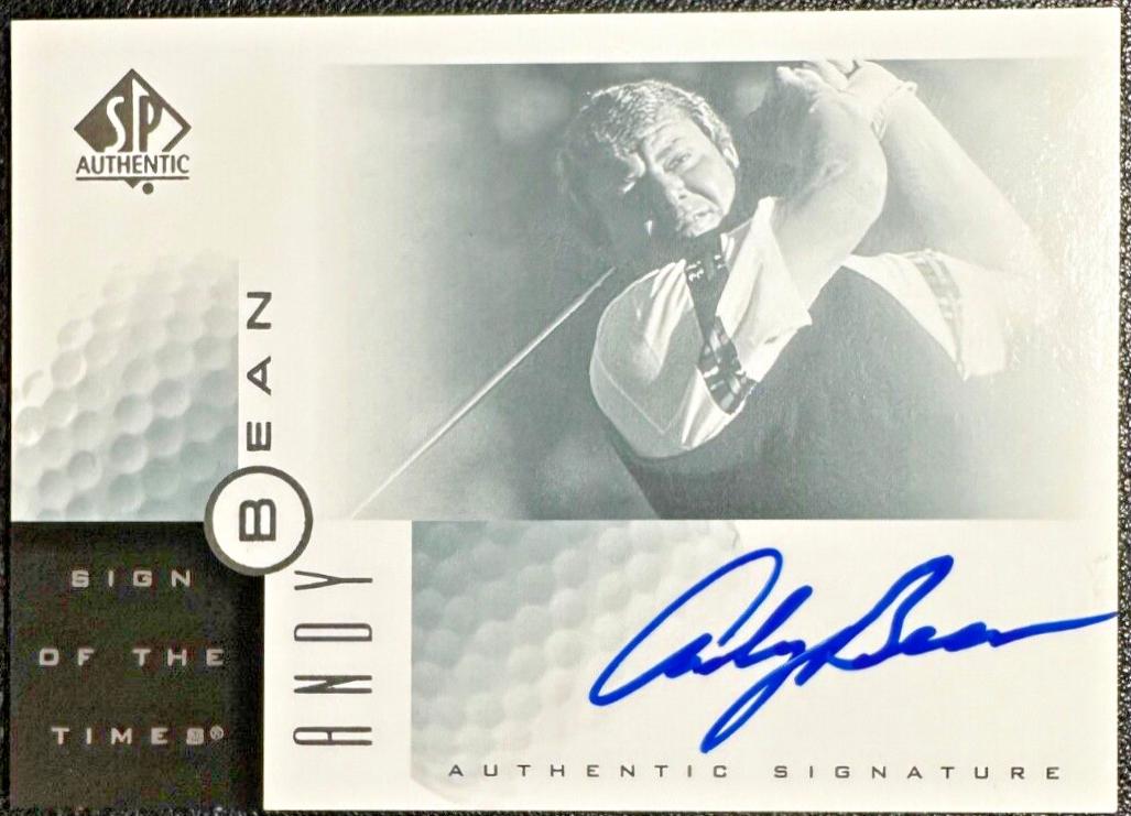 Andy Bean #AB Golf Cards 2001 SP Authentic Sign of the Times Autograph