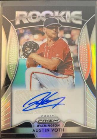 Austin Voth #RA-AV Baseball Cards 2019 Panini Prizm Rookie Autographs