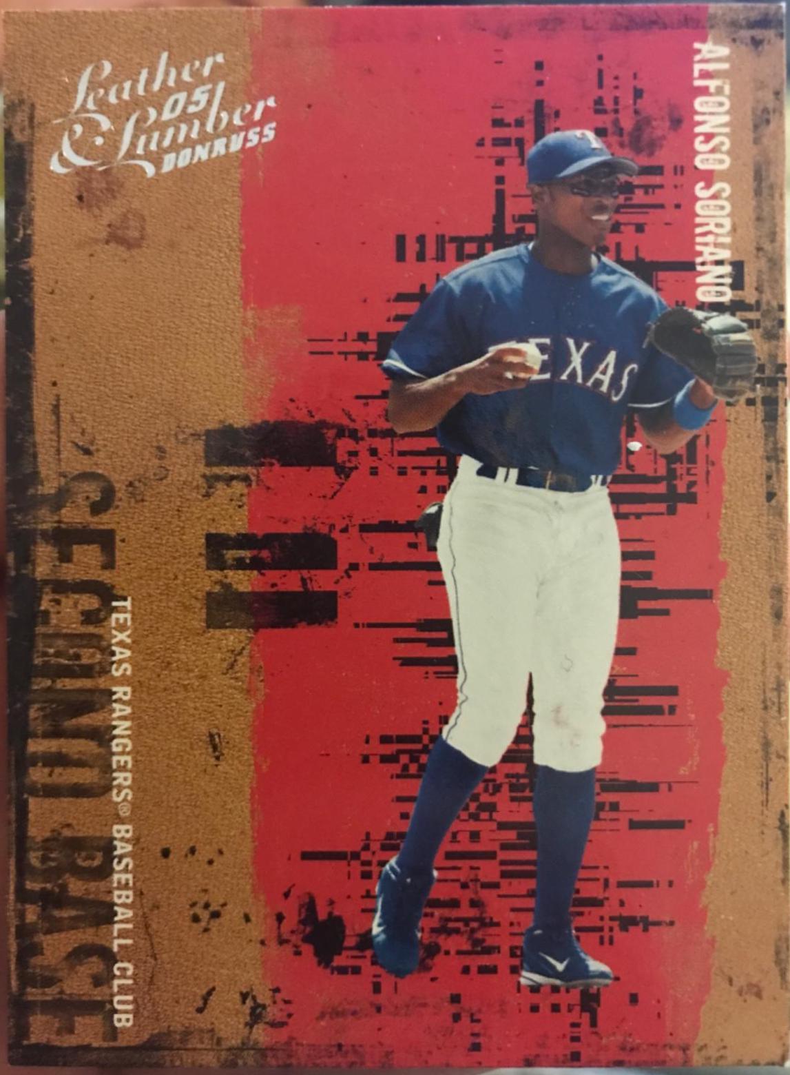 Alfonso Soriano #7 Baseball Cards 2005 Donruss Leather & Lumber