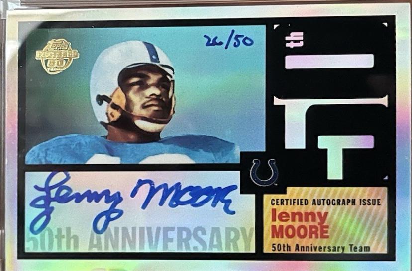 Lenny Moore #TA-LM Football Cards 2005 Topps 50th Anniversary Team Autograph