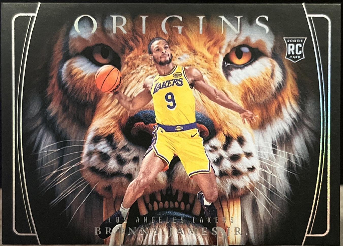 Bronny James Jr. #10 Basketball Cards 2024 Panini Origins Saber Tooth Tiger Eyes
