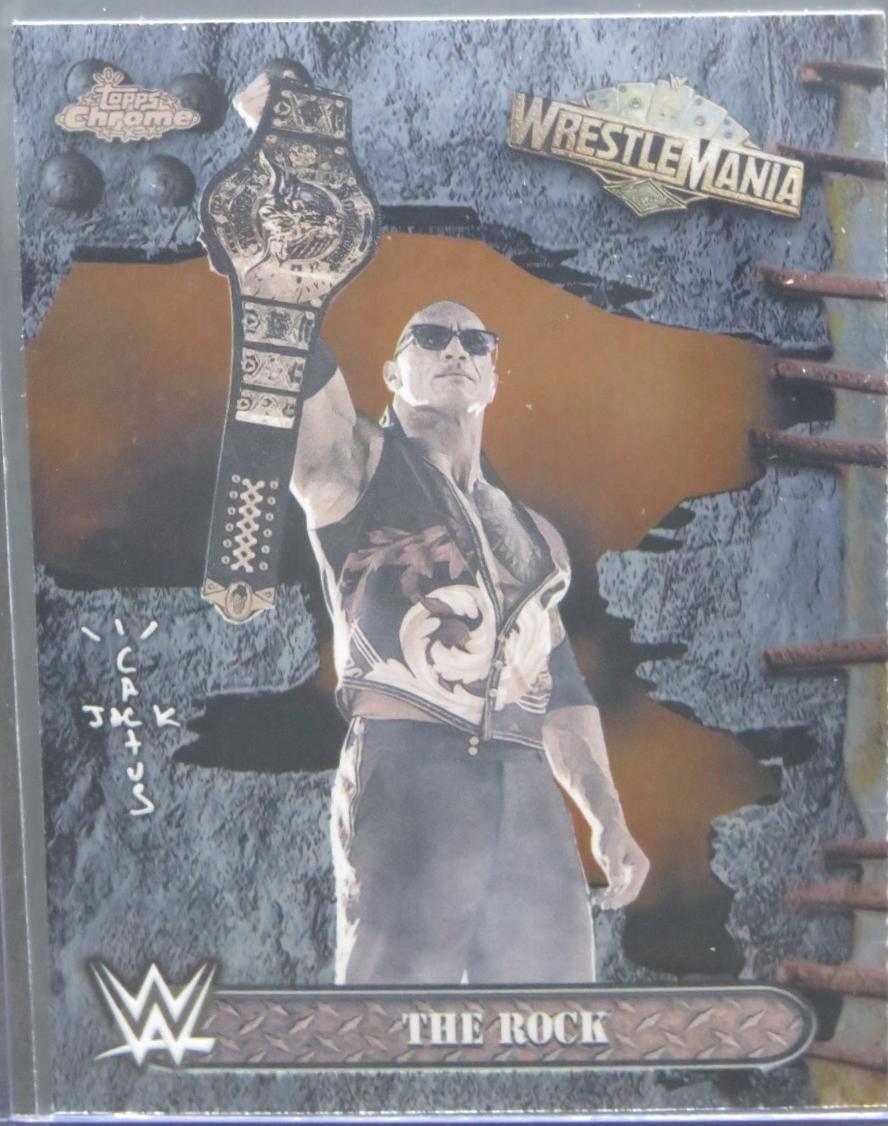 The Rock #75 Wrestling Cards 2025 Topps Chrome WWE Cactus Jack
