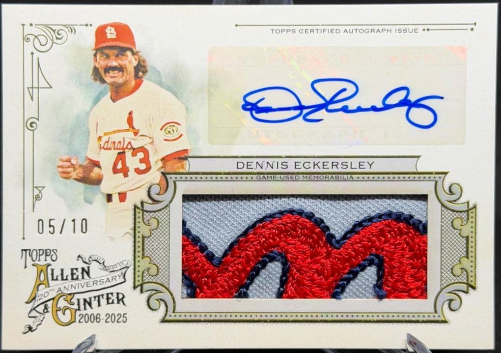 Dennis Eckersley #AGAR-DE 2025 Topps Allen & Ginter Baseball Autographed Relics