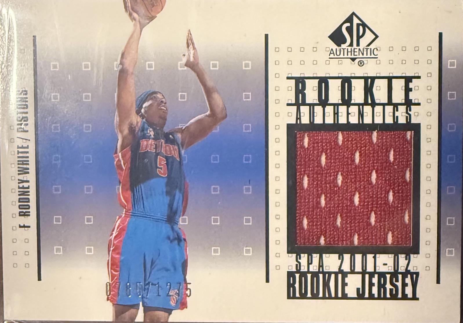 Rodney White #RA-RW Basketball Cards 2001 SP Authentic Rookie Authentics Jersey