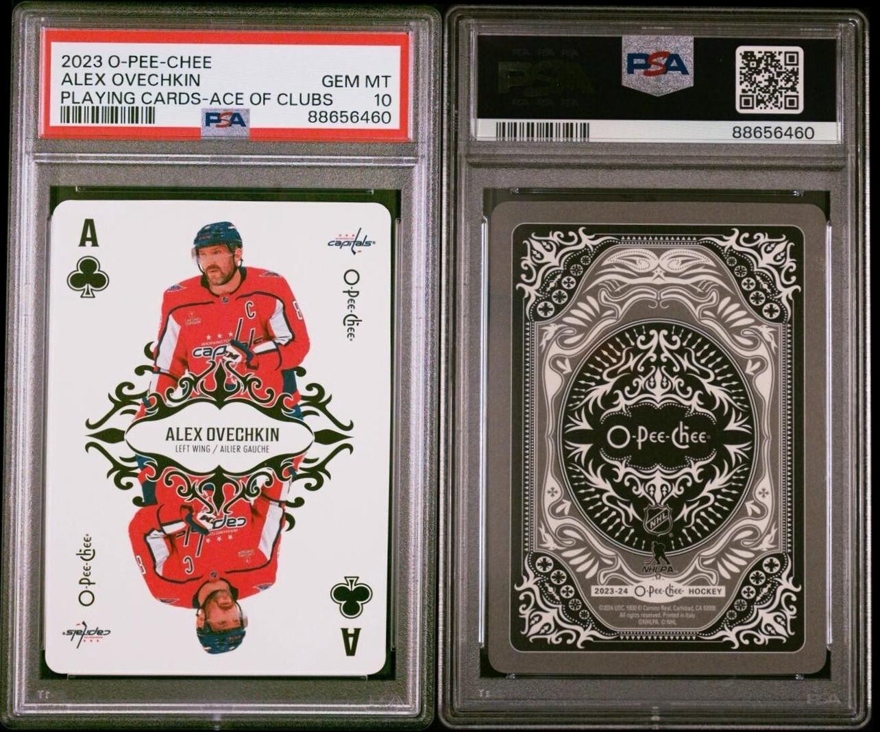 Alex Ovechkin #ACE-CLUBS Hockey Cards 2023 O-Pee-Chee Playing Cards