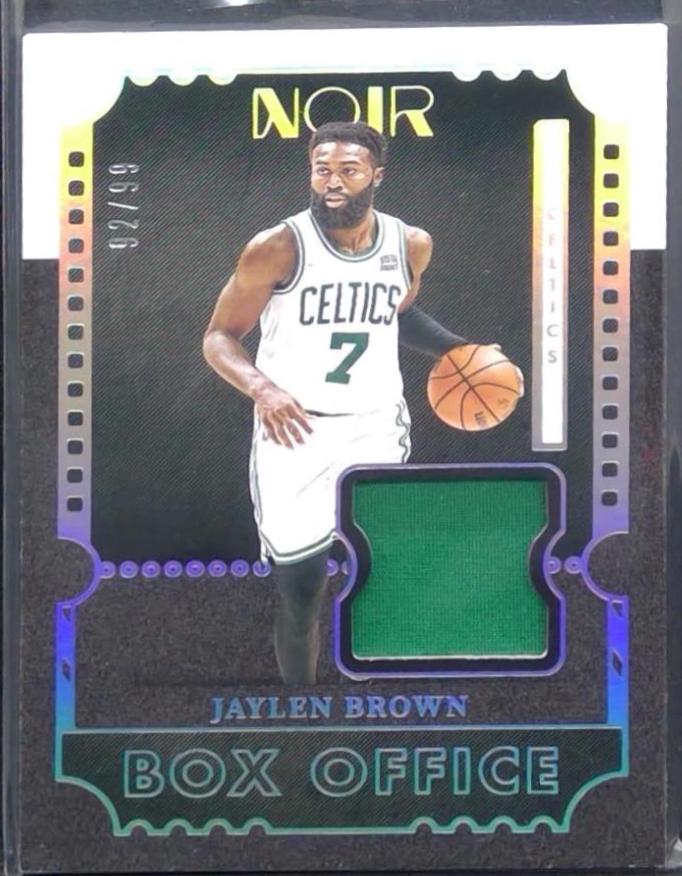 Jaylen Brown #BOM-JYB Basketball Cards 2021 Panini Noir Box Office Memorabilia