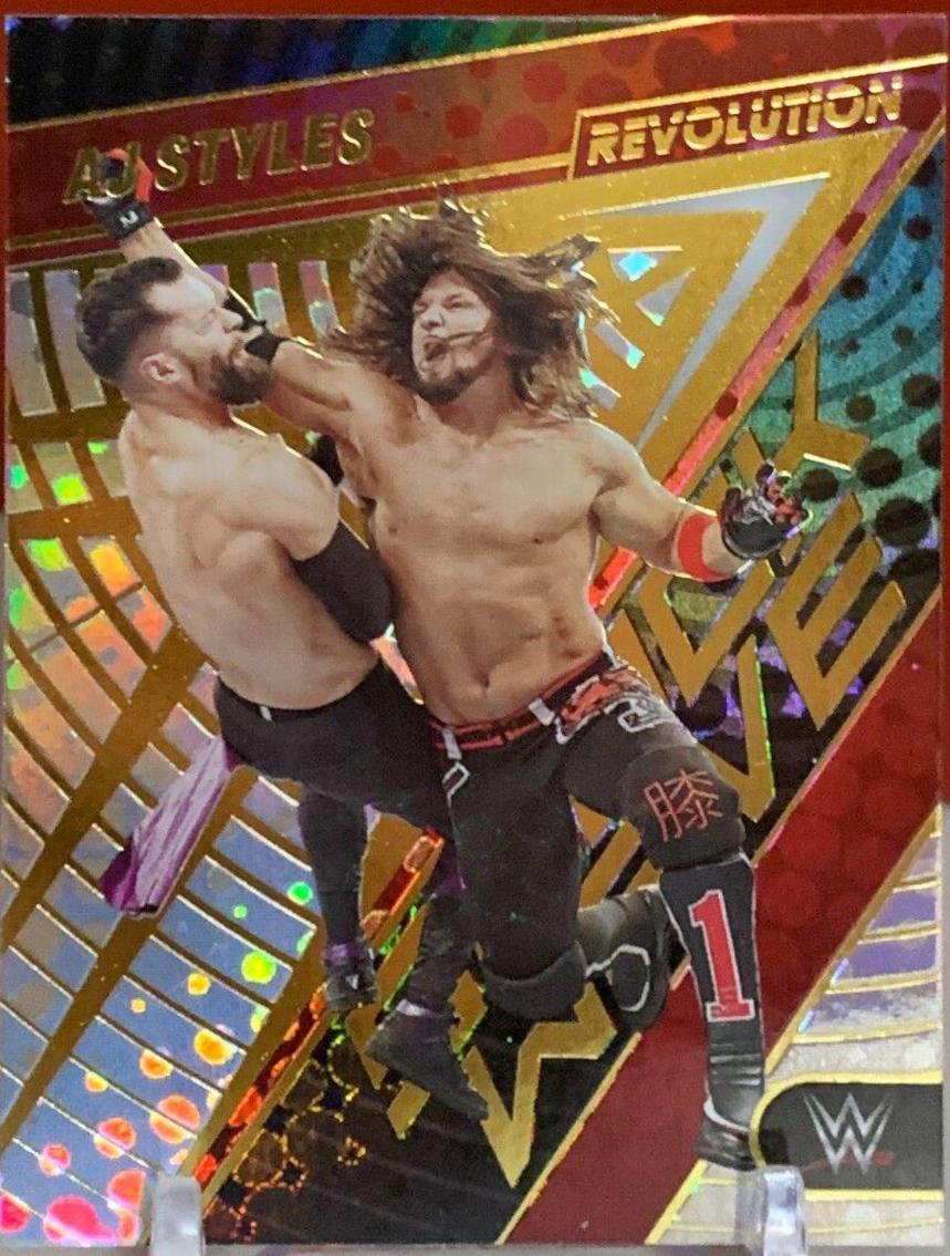AJ Styles #9 Wrestling Cards 2023 Panini Revolution WWE Shock Wave