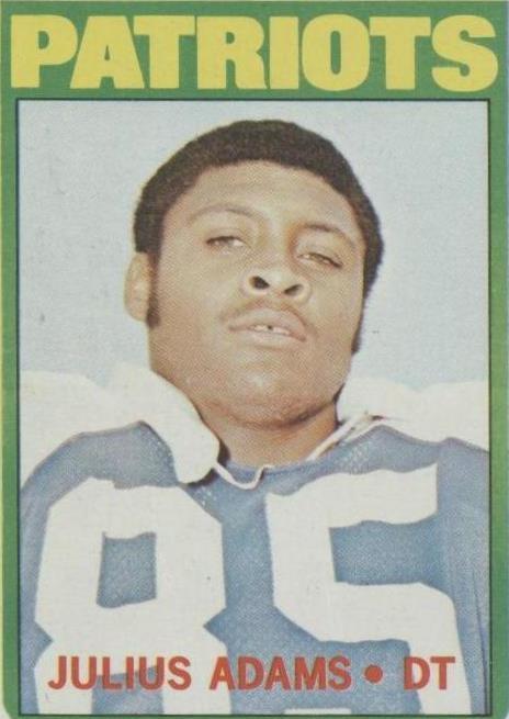 Julius Adams #97 Football Cards 1972 Topps