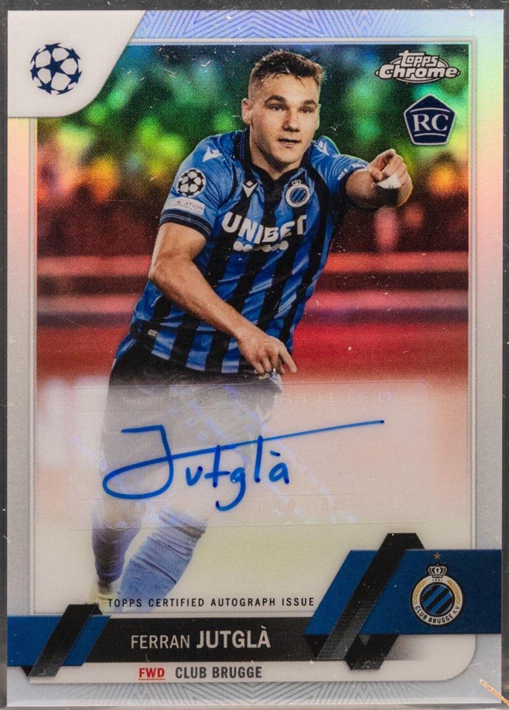 Ferran Jutgla #CA-FJ Soccer Cards 2022 Topps Chrome UEFA Club Competitions Autographs