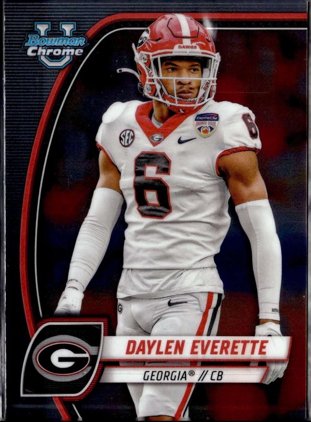 Daylen Everette #55 Football Cards 2024 Bowman Chrome University