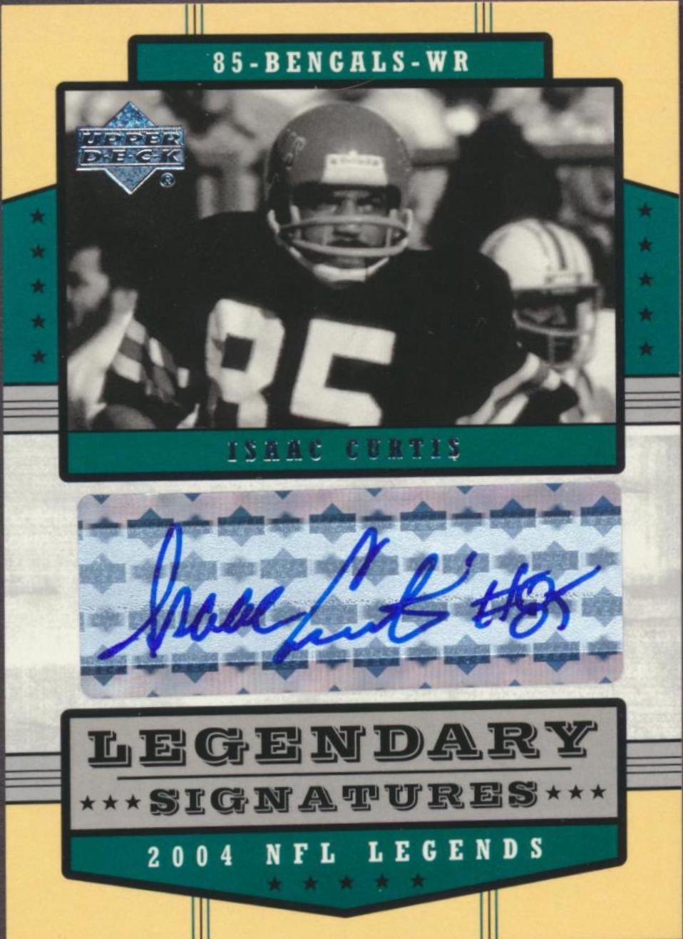 Isaac Curtis #LS-IC Football Cards 2004 Upper Deck Legends Legendary Signatures