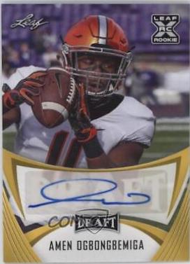 Amen Ogbongbemiga #BA-AO2 Football Cards 2021 Leaf Draft Autograph