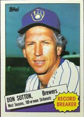 Don Sutton #10 Baseball Cards 1985 Topps Tiffany