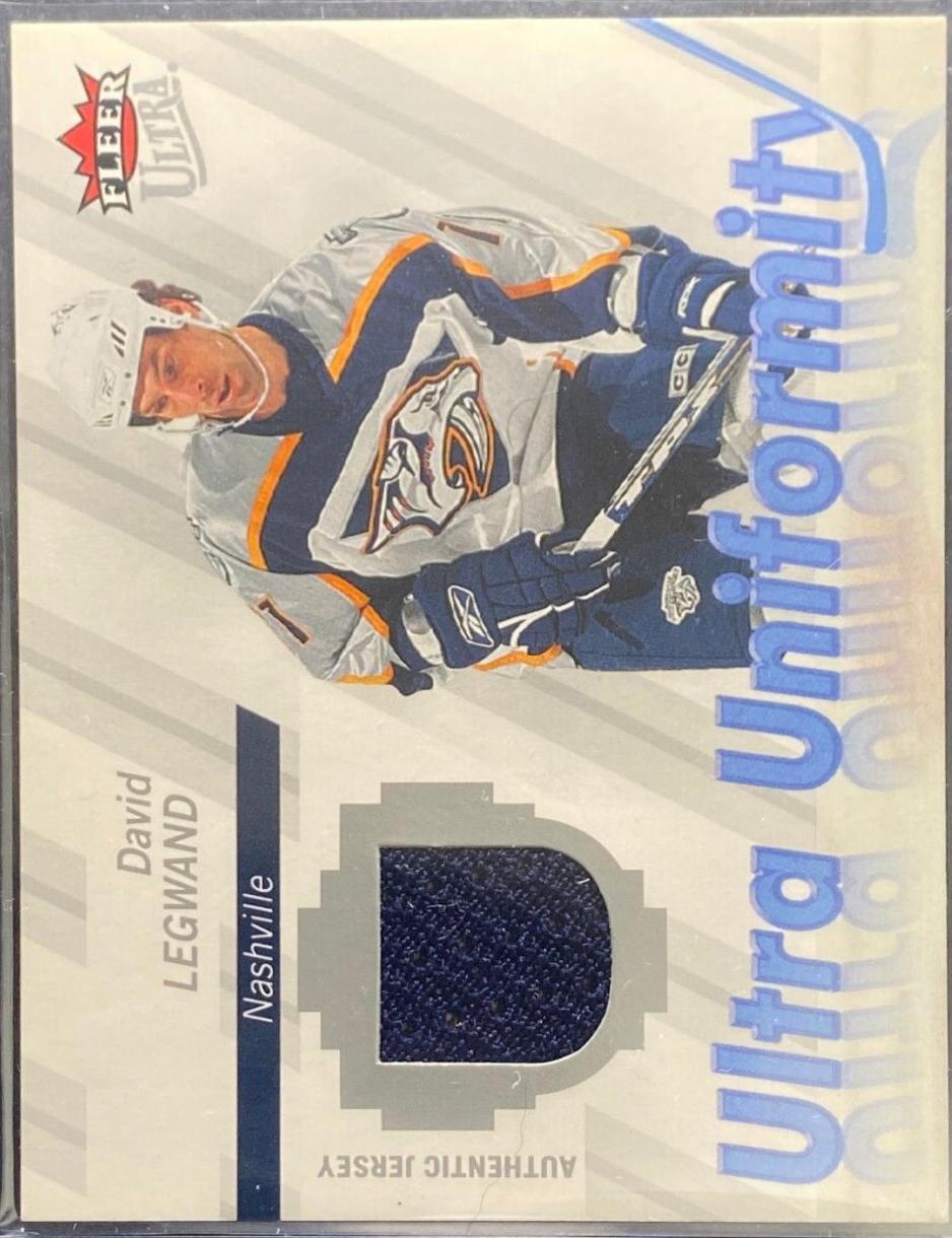 David Legwand #U-DL Hockey Cards 2007 Ultra Uniformity