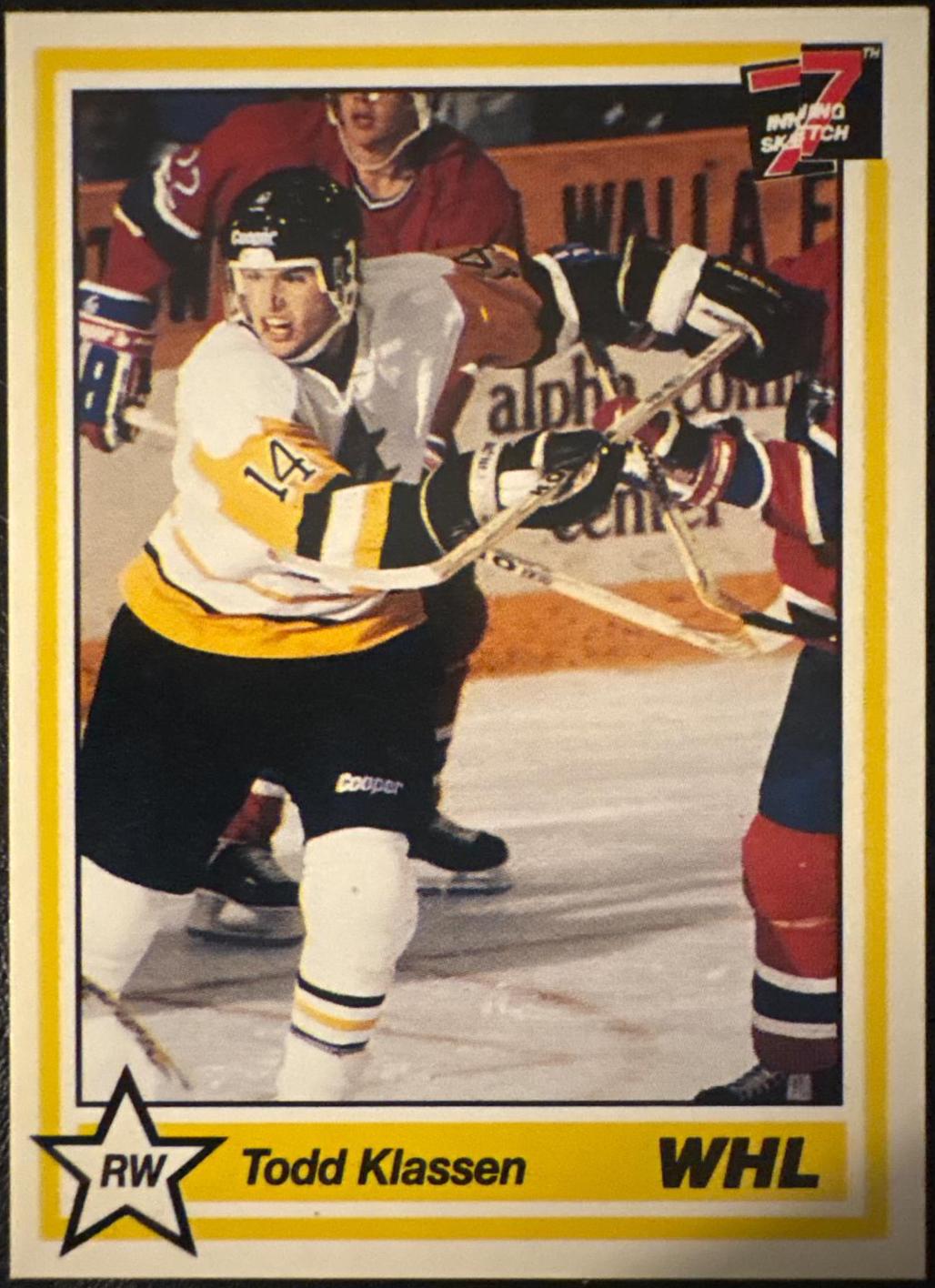 Todd Klassen #111 1990 7th Inning Sketch Whl Hockey