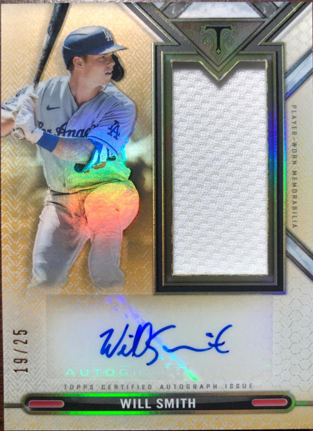 Will Smith #ASJR-WS Baseball Cards 2021 Topps Triple Threads Single Jumbo Relics Autographs