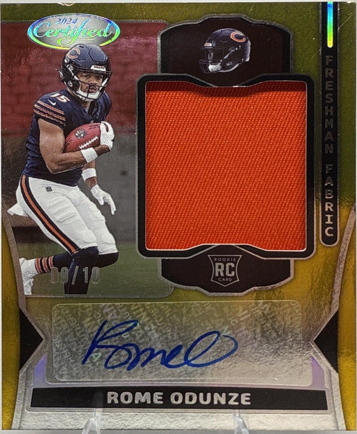 Rome Odunze [Gold Etch] #RS-ROE Prices | 2024 Panini Certified Rookie ...