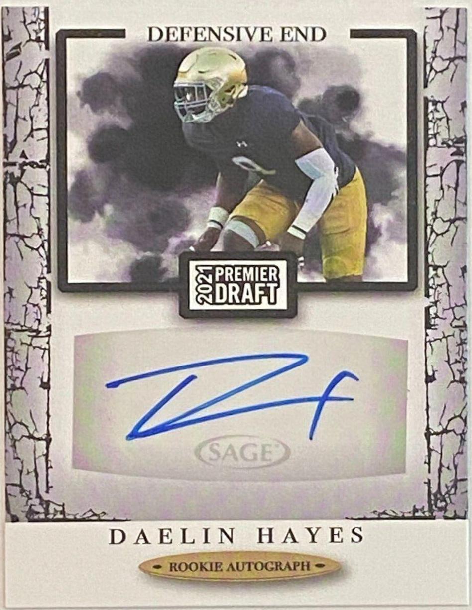 Daelin Hayes #A51 2021 Sage Premier Draft Autographs Football