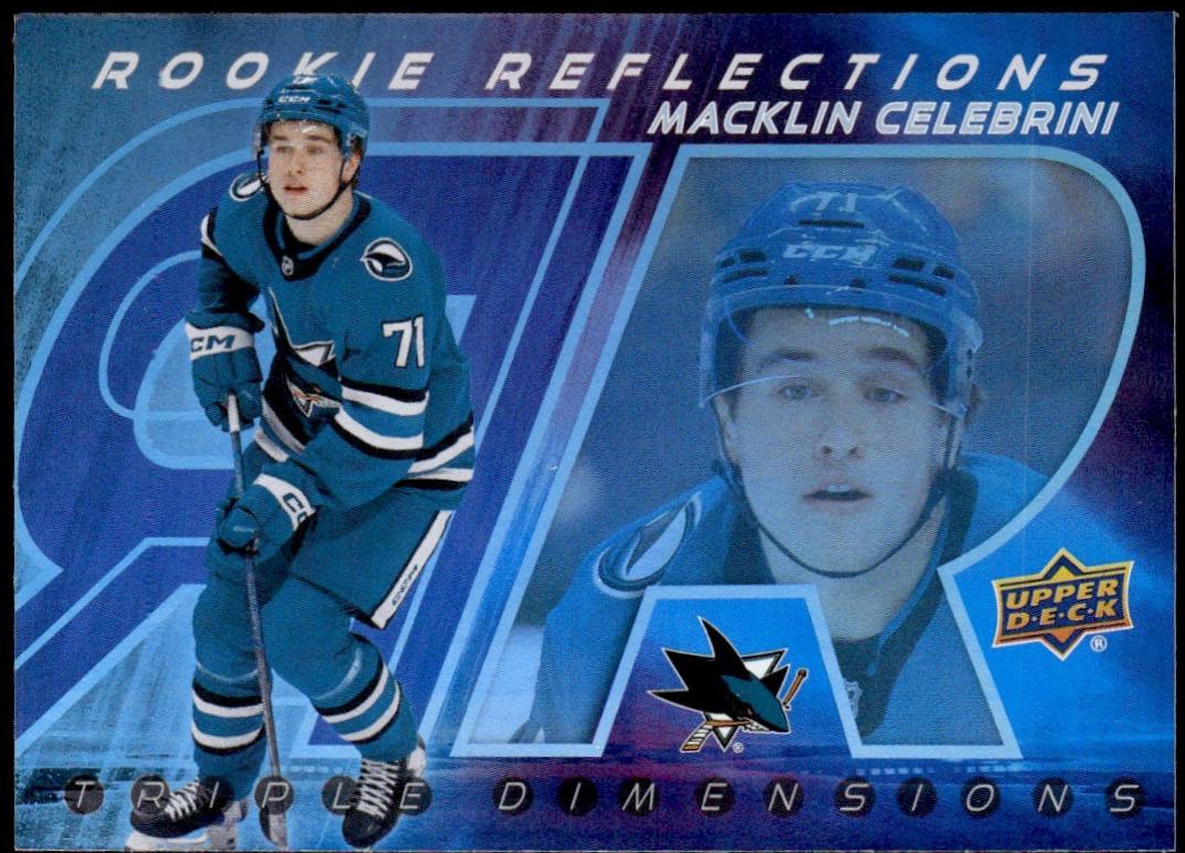 Macklin Celebrini #RR-24 Hockey Cards 2024 Upper Deck Rookie Reflections