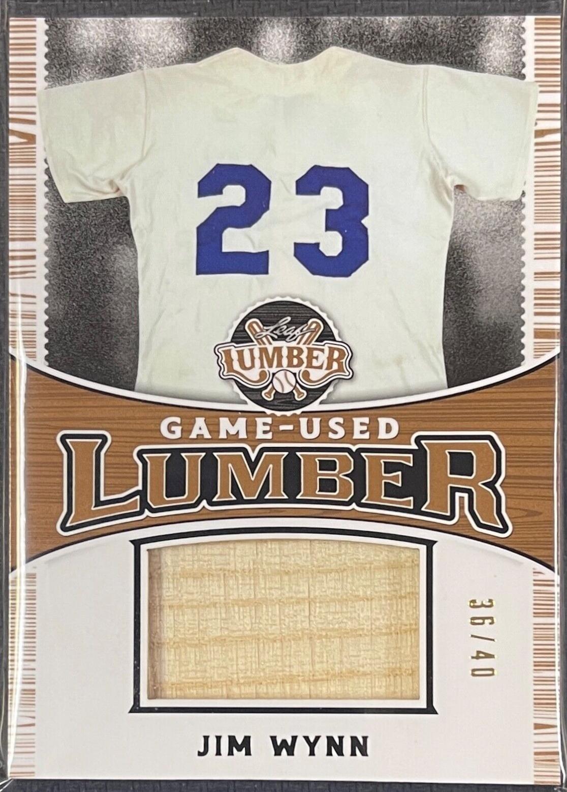 Jim Wynn #GUL-45 2024 Leaf Lumber Game Used Baseball