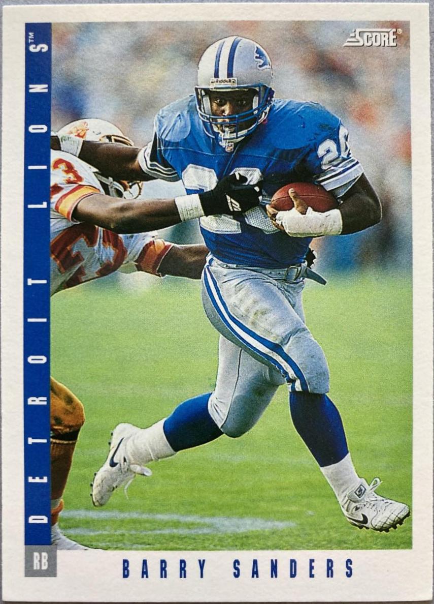 Barry Sanders #1 Football Cards 1993 Panini Score